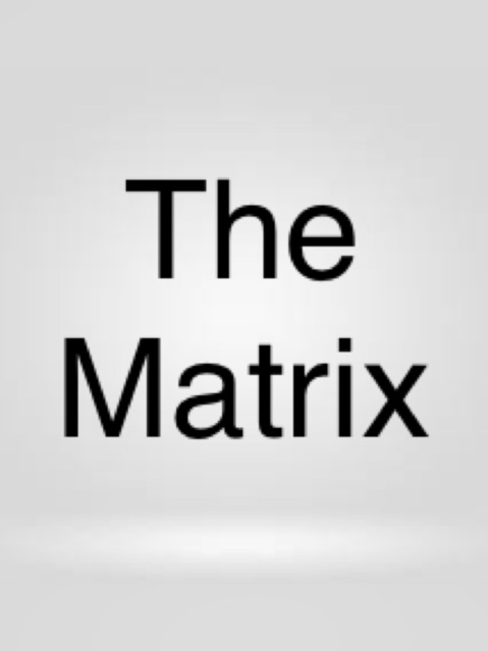 Bundle Up! The Matrix